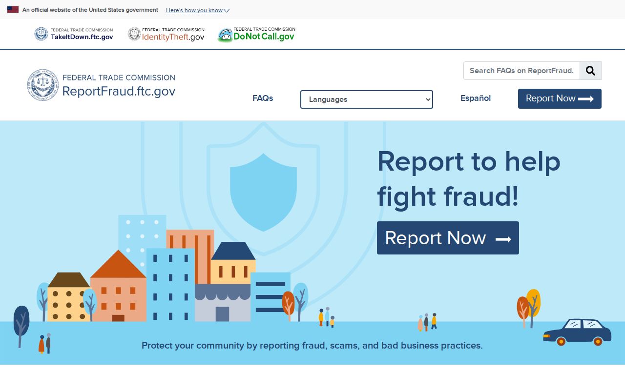 Searcy neighbors FTC ReportFraud official reporting page